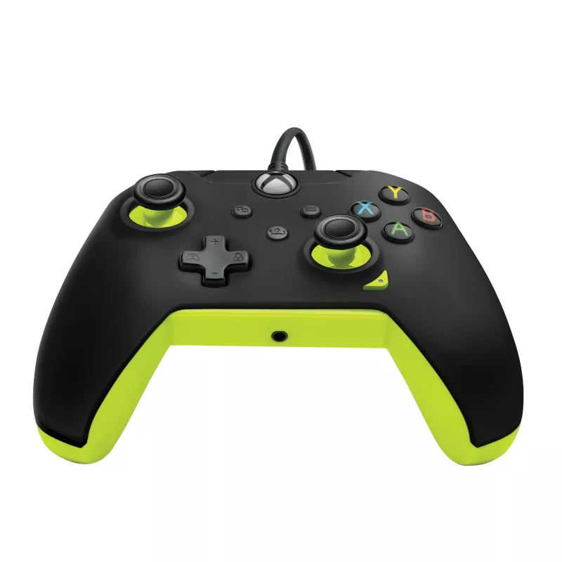 Juhtmega PDP mängupult Electric Must Xbox Series X|S, Xbox One ja Windowsi jaoks — USB-C, 2,43 m kaabel, D-pad, Menüü/Jaga/Vaata nupud