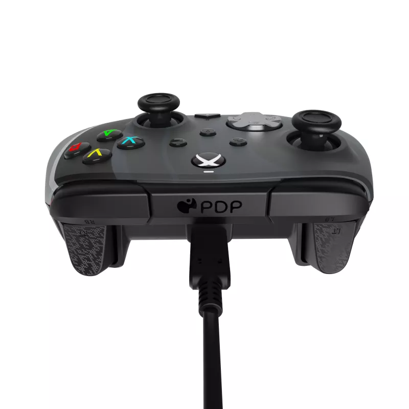 PDP Rematch must, valge USB mängupult analoog PC, Xbox One, Xbox Series S, Xbox Series X
