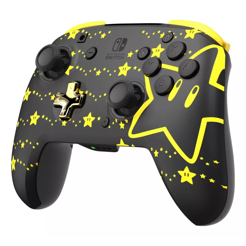 PDP REMATCH GLOW must, kollane mängupult analoog-/digitaalne Nintendo Switch, Nintendo Switch OLED