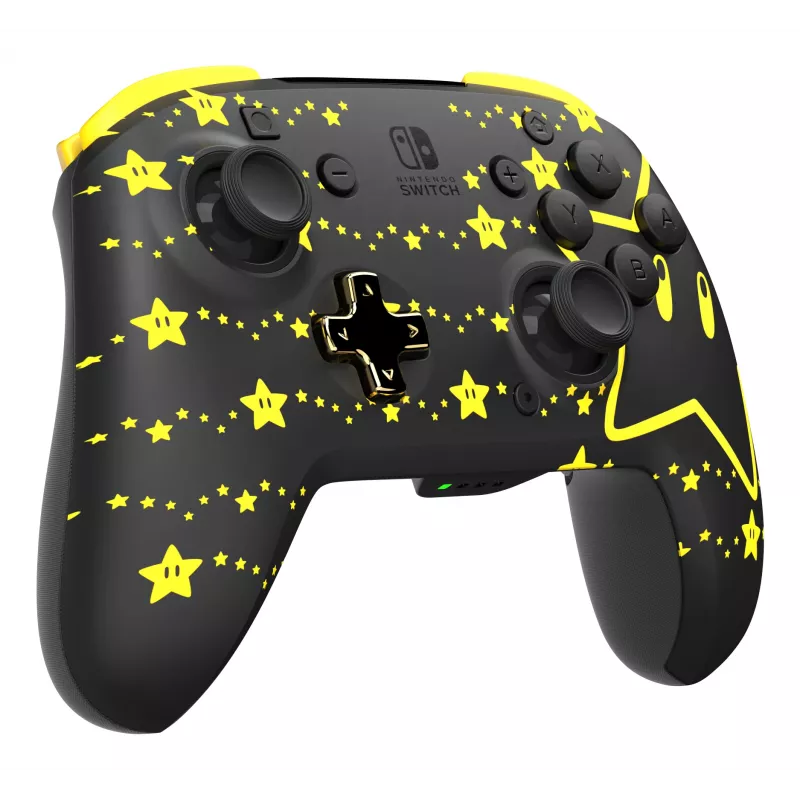 PDP REMATCH GLOW must, kollane mängupult analoog-/digitaalne Nintendo Switch, Nintendo Switch OLED