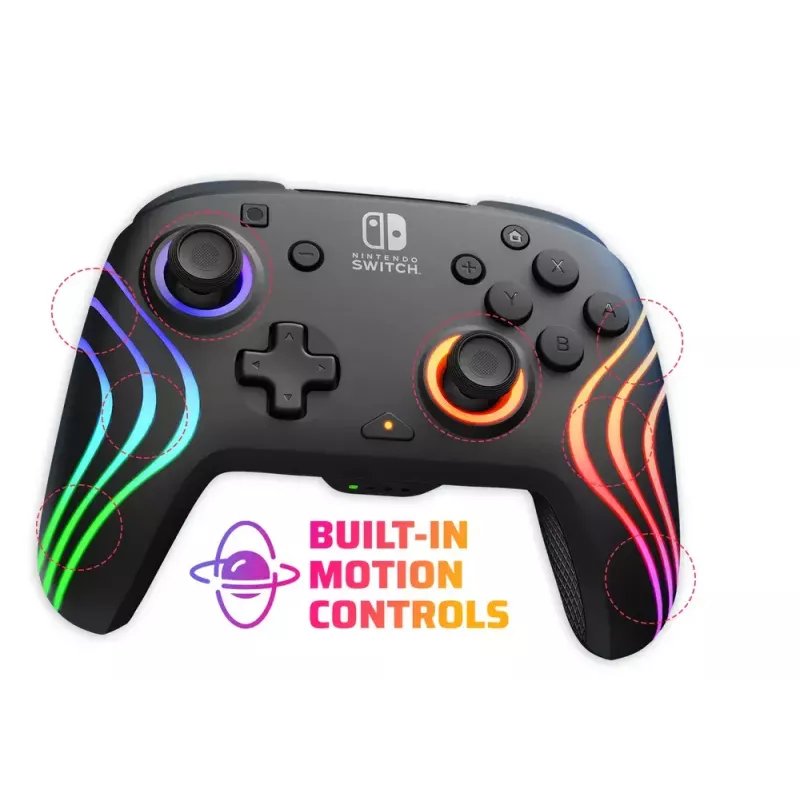 PDP Afterglow Wave must USB-mängupult analoog-/digitaalne Nintendo Switch, Nintendo Switch Lite, Nintendo Switch OLED