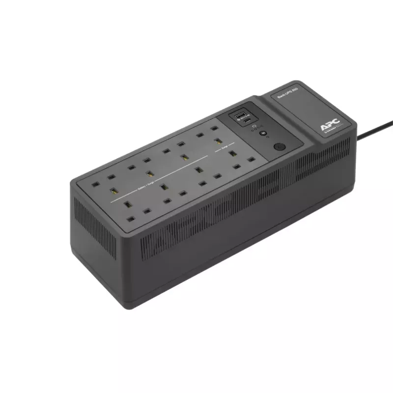 APC Back-UPS BE850G2-UK - 8x BS 1363 pistikupesa, 850VA, 2 USB-laadijat, 1 USB andmeport