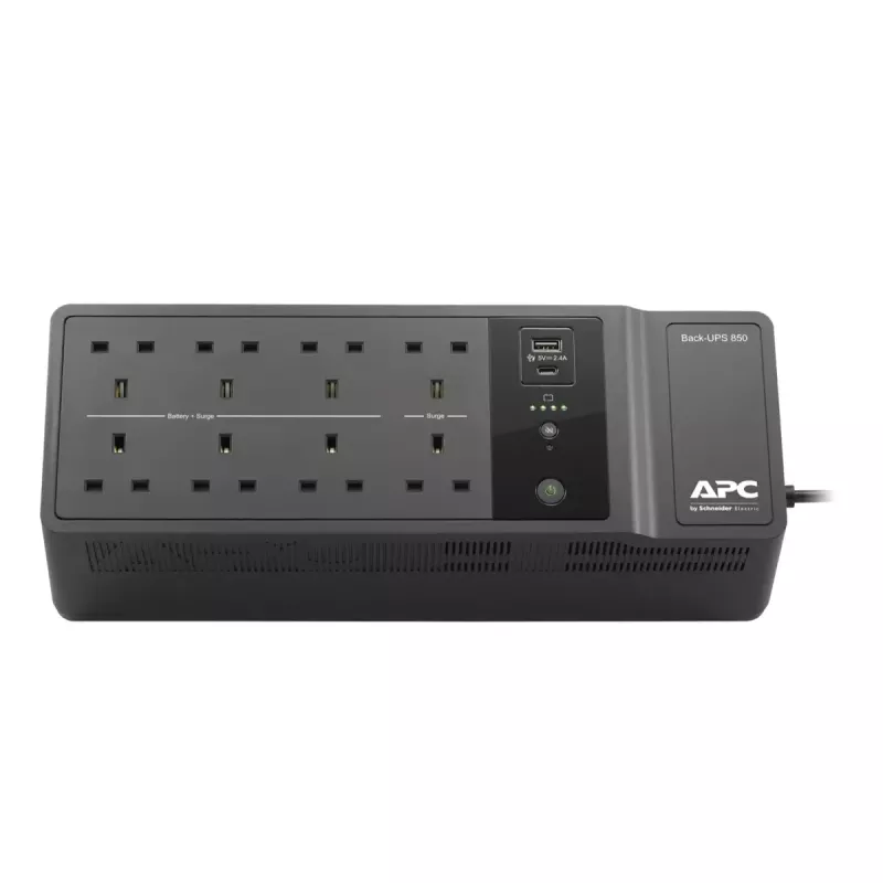 APC Back-UPS BE850G2-UK - 8x BS 1363 pistikupesa, 850VA, 2 USB-laadijat, 1 USB andmeport