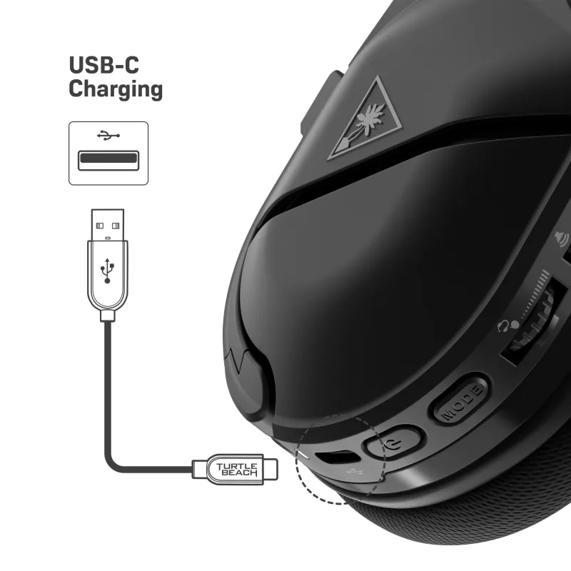 Peakomplekt Turtle Beach Stealth 600 Gen 2 MAX — juhtmega ja juhtmevaba, USB-C, ümberkõrvaklapid, 20–20000 Hz, must