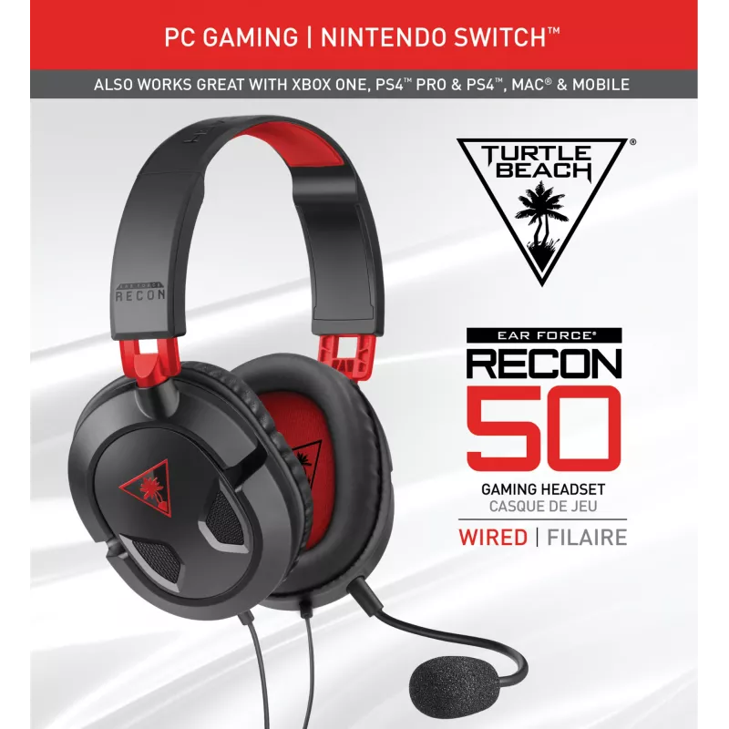 Turtle Beach Recon 50 peakomplekt juhtmega mänguripeakomplekt – arvuti, Xbox Series X või S, Xbox One, PS5 ja PS4