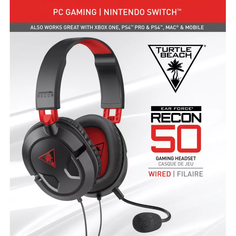 Turtle Beach Recon 50 peakomplekt juhtmega mänguripeakomplekt – arvuti, Xbox Series X või S, Xbox One, PS5 ja PS4