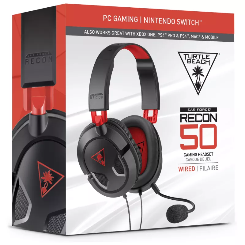Turtle Beach Recon 50 peakomplekt juhtmega mänguripeakomplekt – arvuti, Xbox Series X või S, Xbox One, PS5 ja PS4