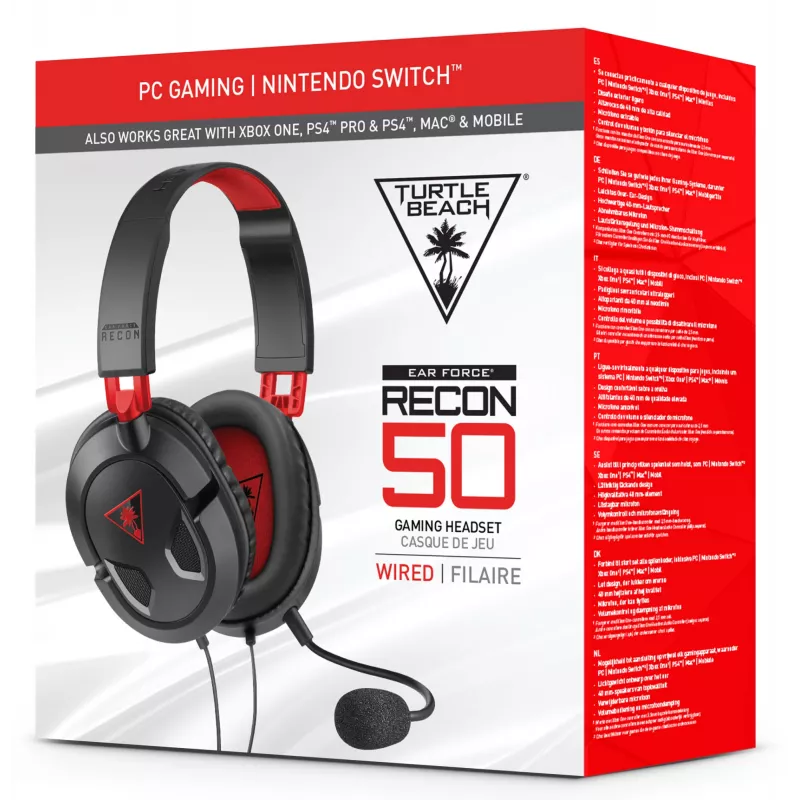 Turtle Beach Recon 50 peakomplekt juhtmega mänguripeakomplekt – arvuti, Xbox Series X või S, Xbox One, PS5 ja PS4