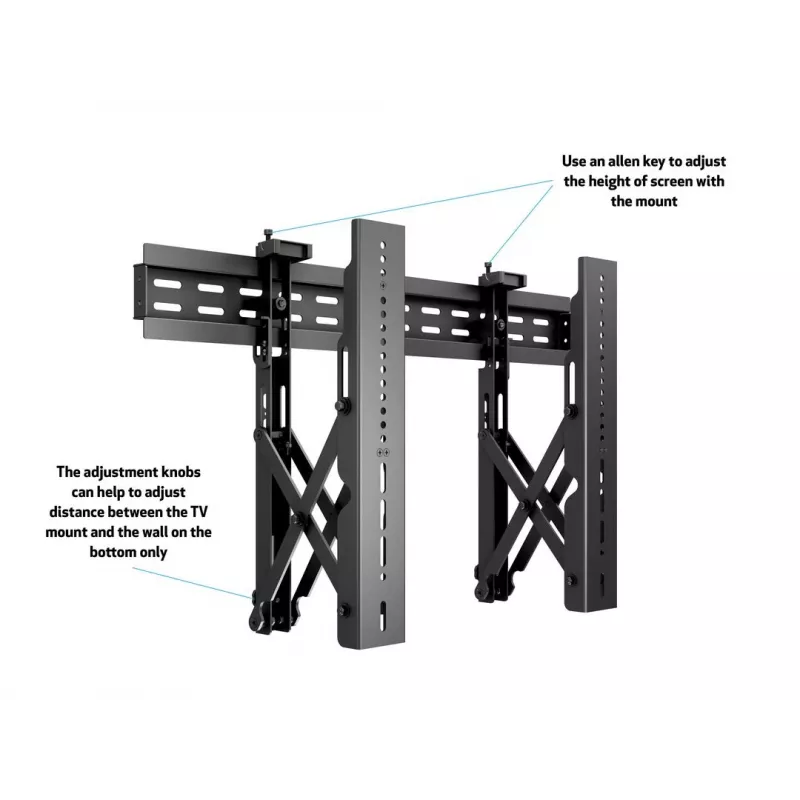 Videoseina kinnitus Multibrackets M Public Push 40-70 tolli Must