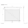 Multibrackets M 4:3 manuaalne projektsiooniekraan 200x150, 100 tolli