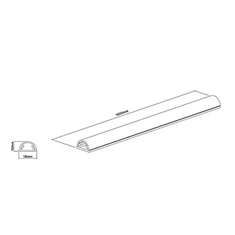 Multibrackets M universaalne kaablikate must 18 mm lai, 1600 mm pikk