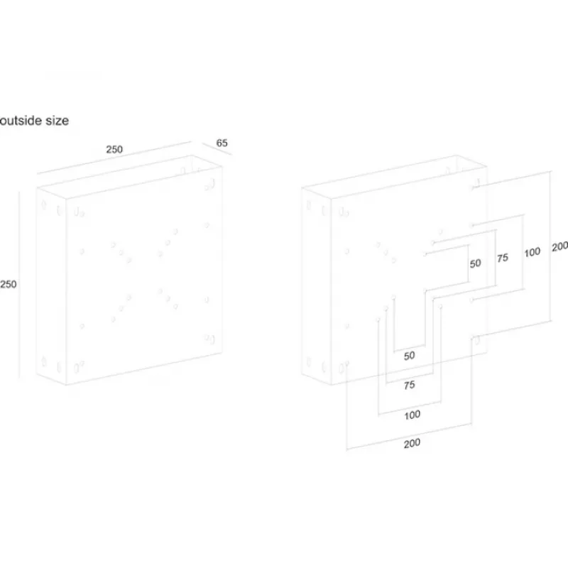 Monitorialusele kinnitatav protsessorihoidik Multibrackets M PC Media Box/Digital Signage Box I