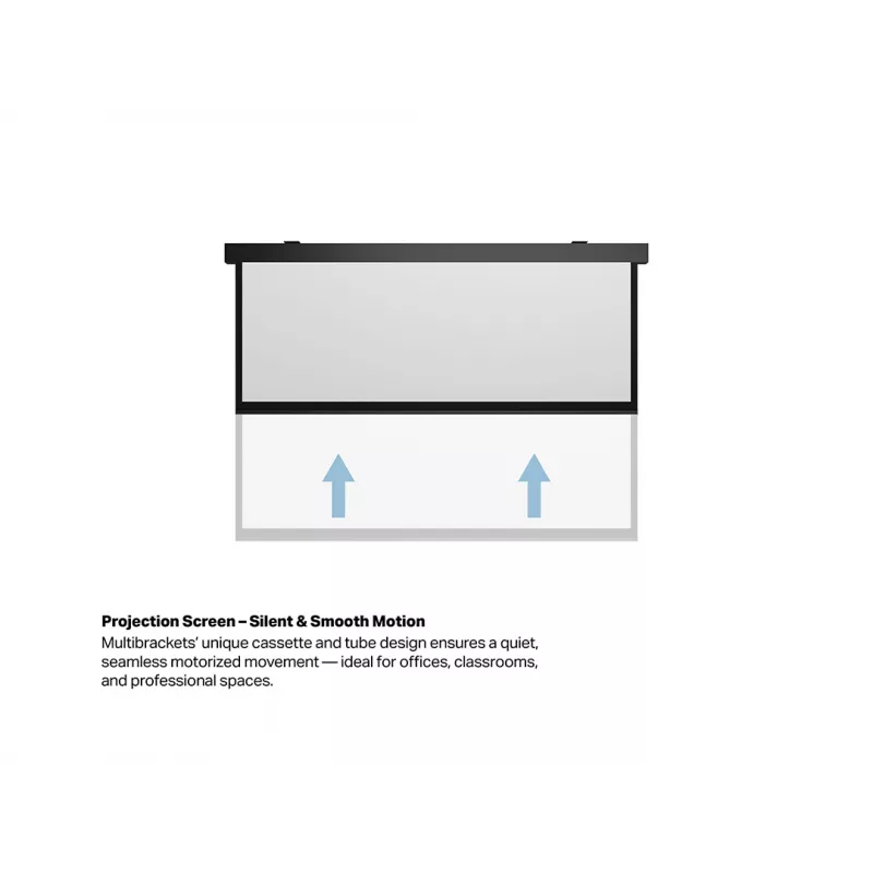 Motoriseeritud projektsiooniekraan MULTIBRACKETS M 16:10 135 tolli — mattvalge pind, vaadatav laius 2,91 m, motoriseeritud ajam