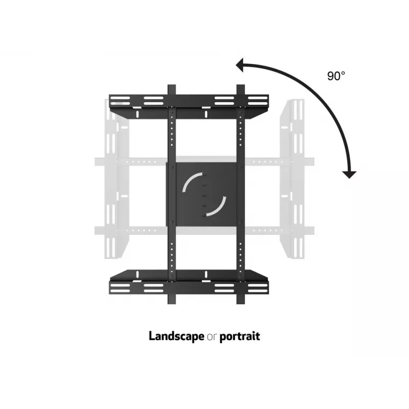 Single Screen Public Display Stand MULTIBRACKETS M – must, toetab kuni 60 kg, VESA 200x200–800x400