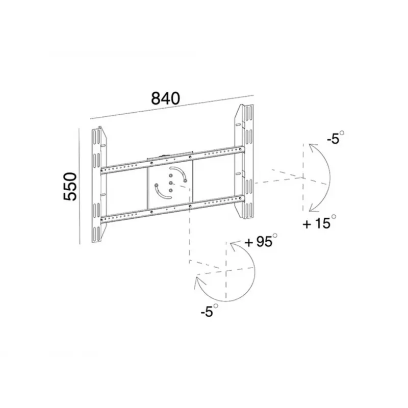 Single Screen Public Display Stand MULTIBRACKETS M – must, toetab kuni 60 kg, VESA 200x200–800x400