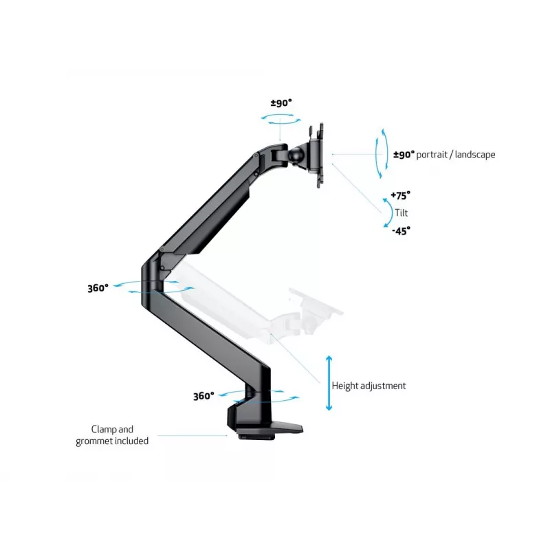 Multibrackets M VESA Gas Lift Arm Single Must