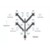 Multibrackets M VESA Gas Lift Arm Quad Must 40 kg 15-32 tolli
