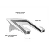 Multibrackets M sülearvutihoidik gaasitõstukhoovale hõbedane, Sülearvutialus, Hõbedane, 100 x 100 mm, 500 g, 250 mm, 250 mm