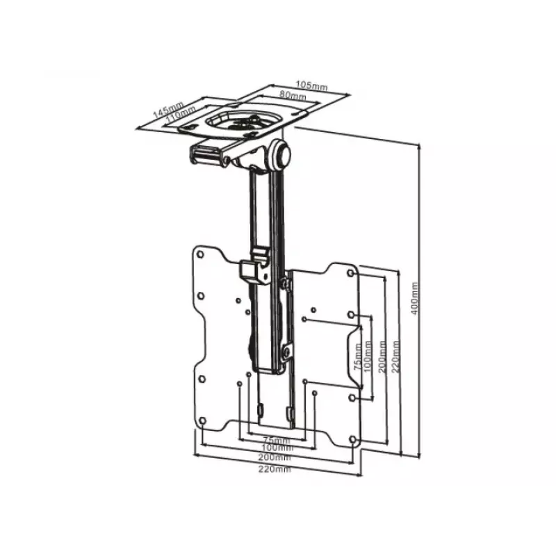 Kinnitusklamber Multibrackets M Vesa Flip Down Must