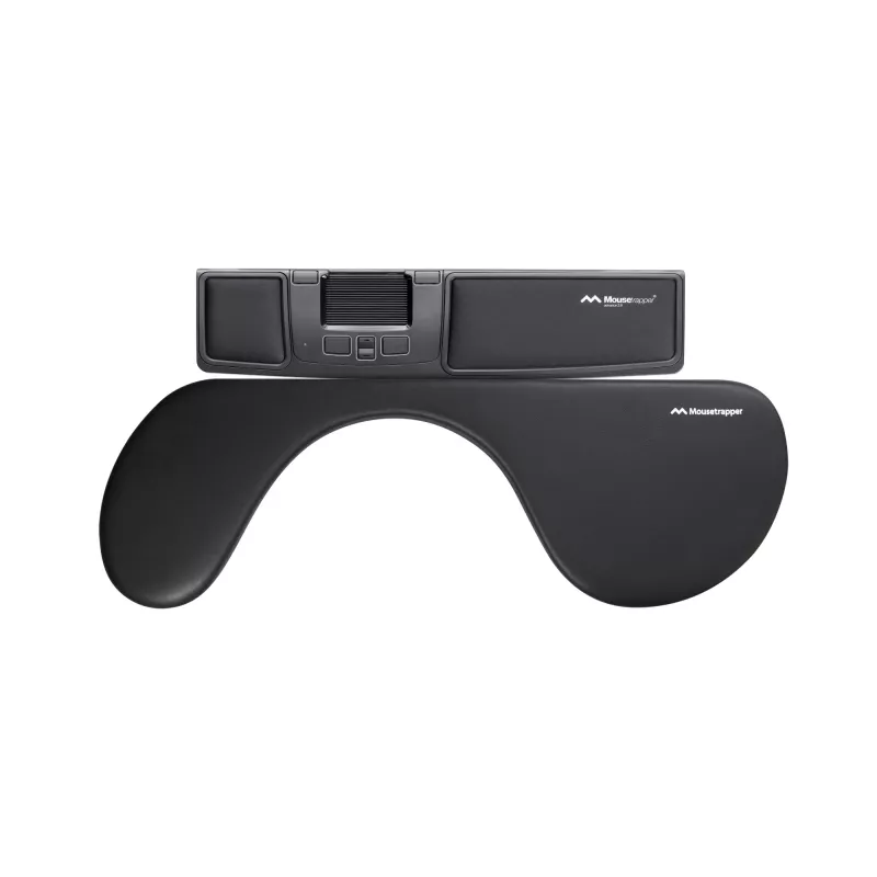 Käetugi Mousetrapper Armrest Asymmetric — Kunstnahk, Must, 680×205×20 mm