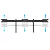 Kolmikmonitori lauapaigalduskomplekti laiendus MULTIBRACKETS M VESA kolmele kuvarile 24–32 tolli kuni 24 kg, alumiinium/plast, must