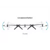 Kolmikmonitori lauapaigalduskomplekti laiendus MULTIBRACKETS M VESA kolmele kuvarile 24–32 tolli kuni 24 kg, alumiinium/plast, must