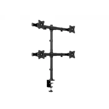 Multibrackets M Deskmount Basic Quad, klamber/polt-läbiv, 32 kg, 38,1 cm (15 tolli), 68,6 cm (27 tolli), 100 x 100 mm, must