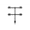 Multibrackets M Deskmount Basic Quad, klamber/polt-läbiv, 32 kg, 38,1 cm (15 tolli), 68,6 cm (27 tolli), 100 x 100 mm, must