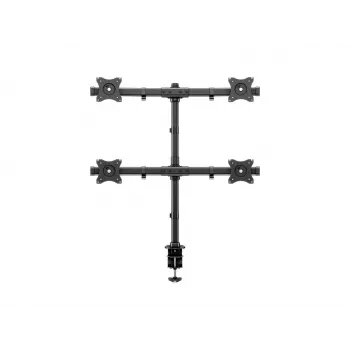 Multibrackets M Deskmount Basic Quad, klamber/polt-läbiv, 32 kg, 38,1 cm (15 tolli), 68,6 cm (27 tolli), 100 x 100 mm, must