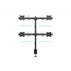 Multibrackets M Deskmount Basic Quad, klamber/polt-läbiv, 32 kg, 38,1 cm (15 tolli), 68,6 cm (27 tolli), 100 x 100 mm, must