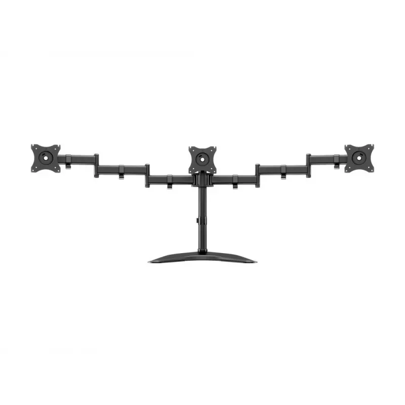 Monitor Desk Stand MULTIBRACKETS M Deskstand Basic Triple — 3-way, VESA 75x75–100x100, supports up to 24 kg, for 15 inch–27 inch screens, Must