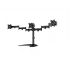 Monitor Desk Stand MULTIBRACKETS M Deskstand Basic Triple — 3-way, VESA 75x75–100x100, supports up to 24 kg, for 15 inch–27 inch screens, Must