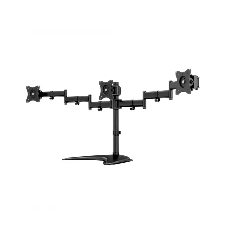 Monitor Desk Stand MULTIBRACKETS M Deskstand Basic Triple — 3-way, VESA 75x75–100x100, supports up to 24 kg, for 15 inch–27 inch screens, Must