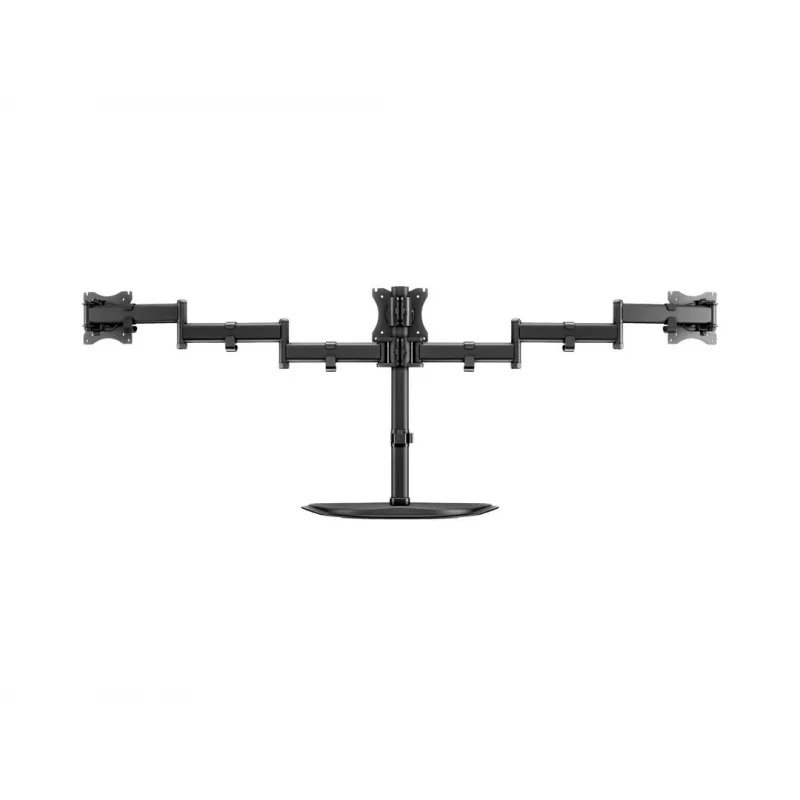 Monitor Desk Stand MULTIBRACKETS M Deskstand Basic Triple — 3-way, VESA 75x75–100x100, supports up to 24 kg, for 15 inch–27 inch screens, Must