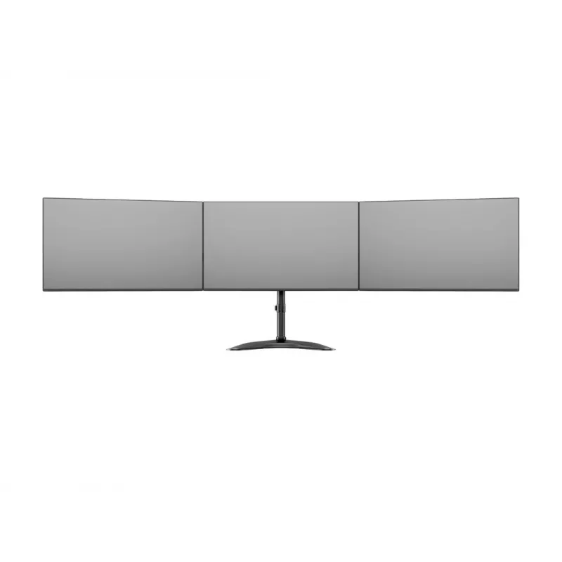 Monitor Desk Stand MULTIBRACKETS M Deskstand Basic Triple — 3-way, VESA 75x75–100x100, supports up to 24 kg, for 15 inch–27 inch screens, Must