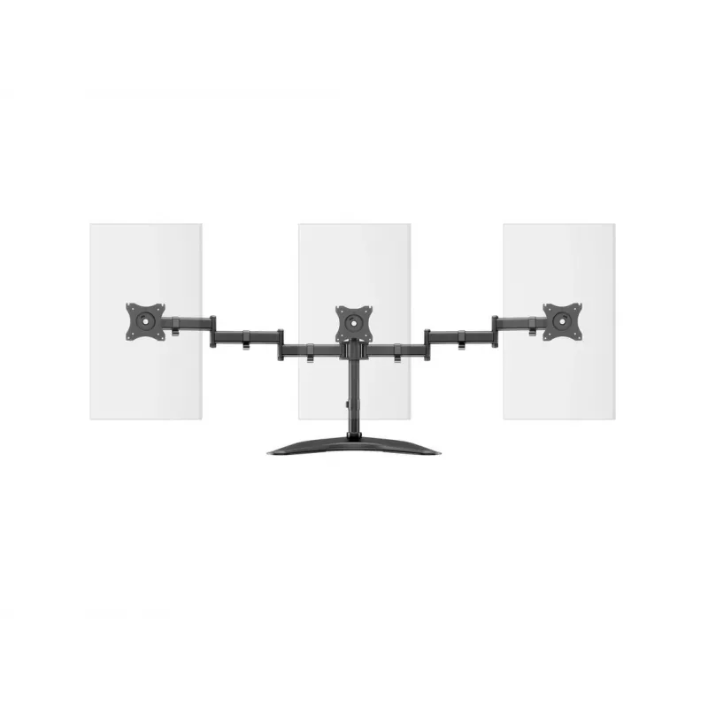 Monitor Desk Stand MULTIBRACKETS M Deskstand Basic Triple — 3-way, VESA 75x75–100x100, supports up to 24 kg, for 15 inch–27 inch screens, Must