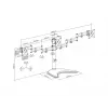 Monitor Desk Stand MULTIBRACKETS M Deskstand Basic Triple — 3-way, VESA 75x75–100x100, supports up to 24 kg, for 15 inch–27 inch screens, Must