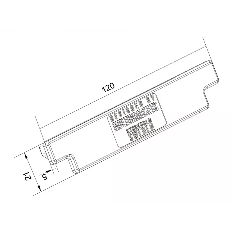 Multibrackets M Pro Series Rail End Cover Must plastik 120 mm