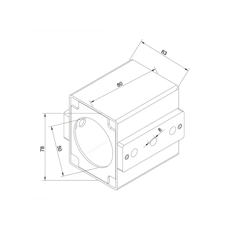 Postipuurimisseade MULTIBRACKETS M Pro Series — terasest korpus, must, 76,5×78,2 mm, 1,5 kg