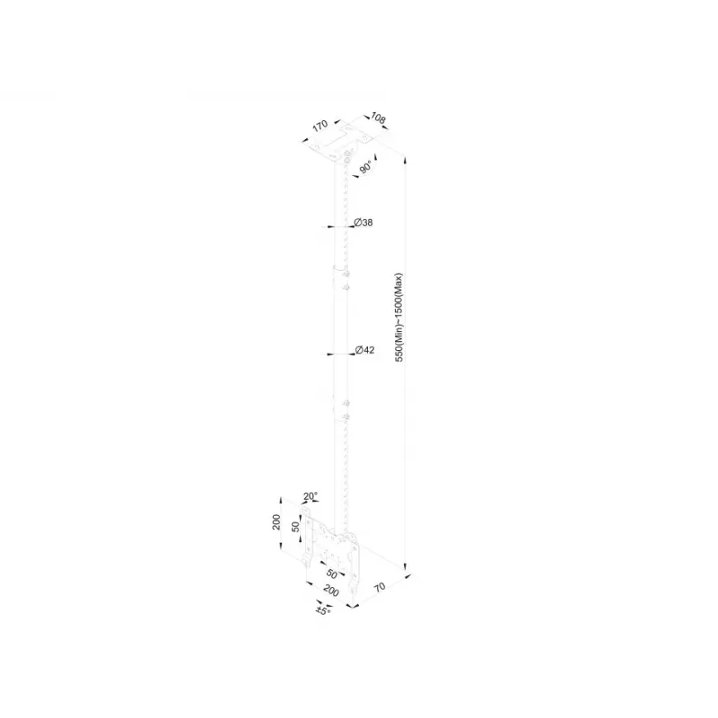 Laealus Multibrackets M Public Small Single Valge 1500 14 kg 10-32 tolli