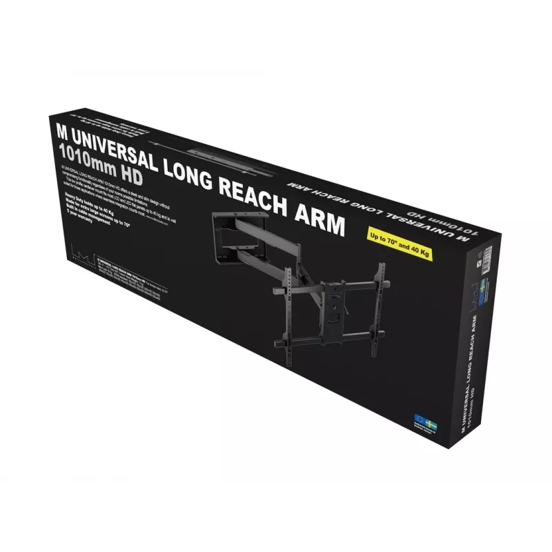 Multibrackets M Universal Long Reach Arm 1010mm HD Single 40kg 42-75 tolli