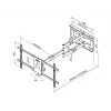 Multibrackets M Universal Long Reach Arm 1010mm HD Single 40kg 42-75 tolli