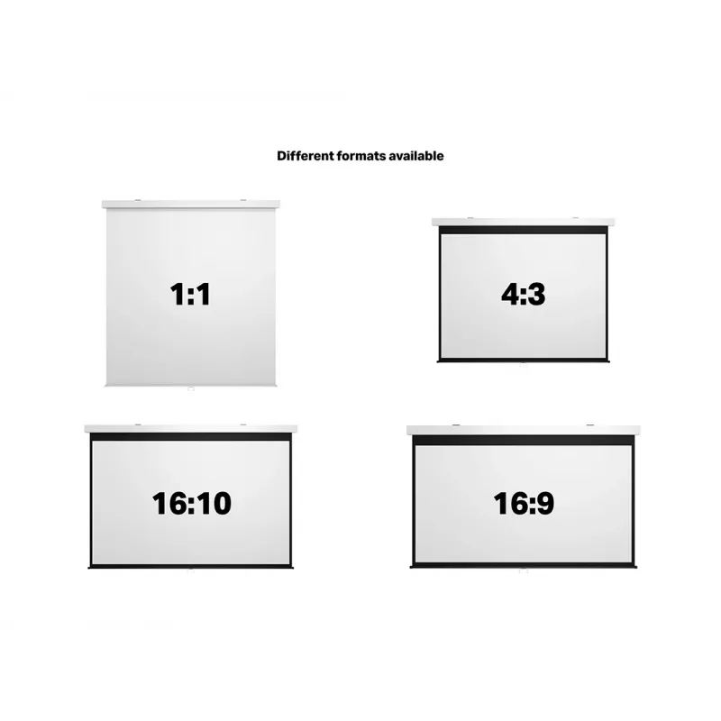 Multibrackets M 1:1 manuaalne projektsiooniekraan 240x240, 135 tolli valge väljaanne