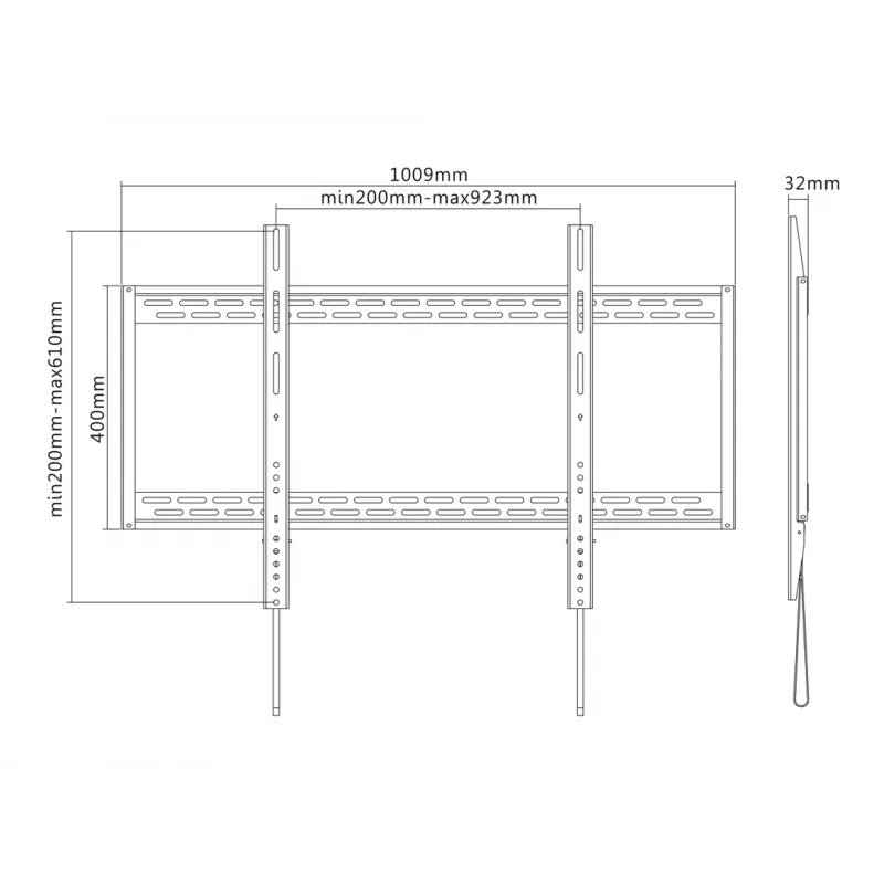 Multibrackets M Universalne seinakinnitus HD 100kg 900x600