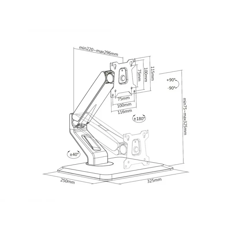Lauaalus Multibrackets M Deskstand Touch Basic