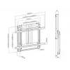 Seinakinnitus M MULTIBRACKETS Counterbalanced HD 37–55-tollistele teleritele, VESA 200x200–800x400, 23–40 kg, kõrguse reguleerimine 0–400 mm, must