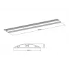 Multibrackets M kaablikatte põranda alumiinium - 139mm L - 750mm P