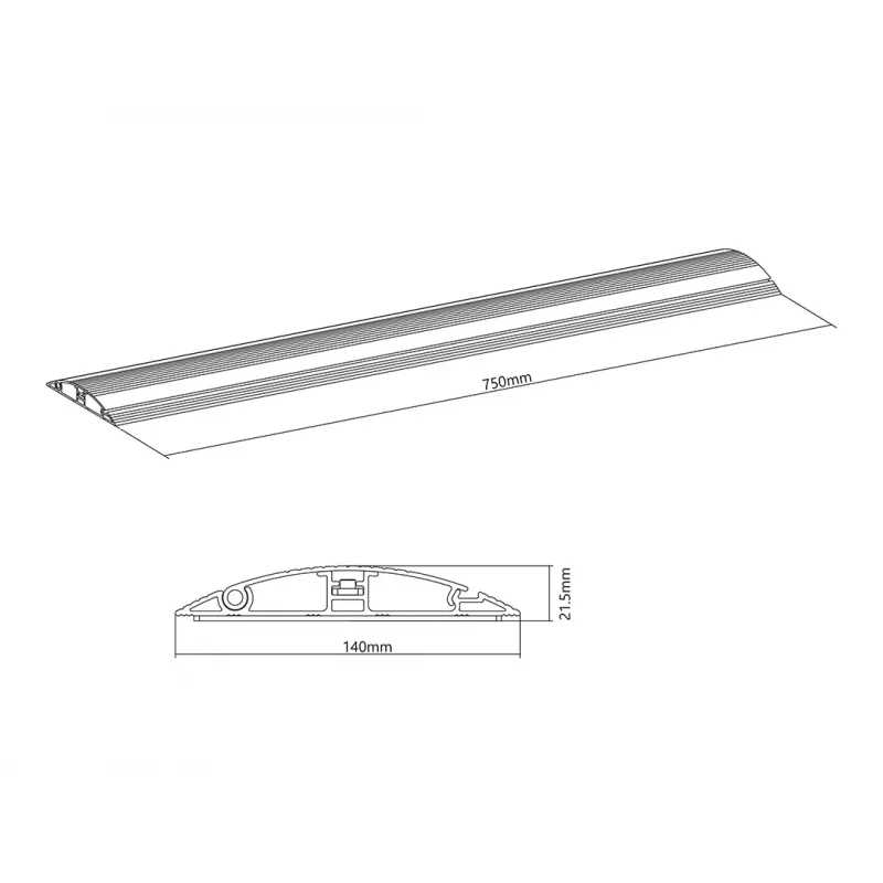 Multibrackets M kaablikatte põranda alumiinium - 139mm L - 750mm P