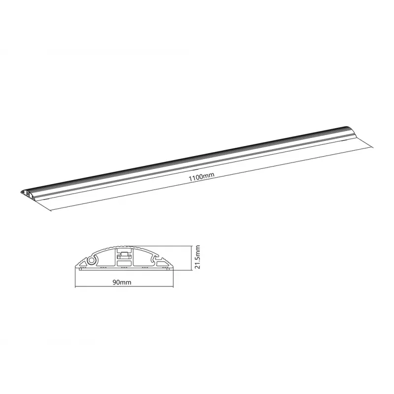 Multibrackets M kaablikate põrandale alumiiniumist - 139 mm L - 1100 mm P