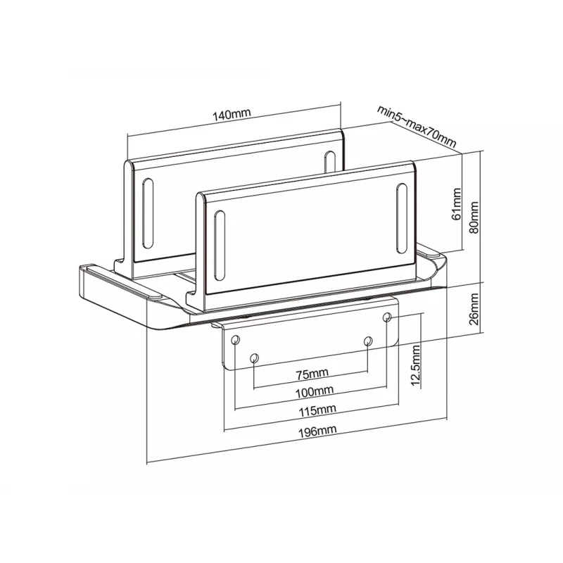 Multibrackets M õhukese kliendi hoidik/alus 3kg